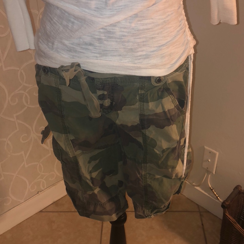 Camouflage cargo shorts
